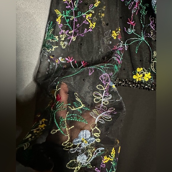 Mac Duggal illusion embroidered jersey gown, sz 4, new, no defects - Picture 7 of 11